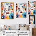 thumbnail image 4 of Designart "24 Hours of Le Mans Race Track in Colorful Cubism III" Architecture Framed Wall Art - Modern Colorful Race Tracks Bedroom Framed Canvas Wall Art, 4 of 6