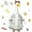 1Back to School, variant on Back to School Porch Goose Outfits,4 Pcs/Set Yard Goose Statue Clothes for 23" Statue Patio Lawn Garden Decoration