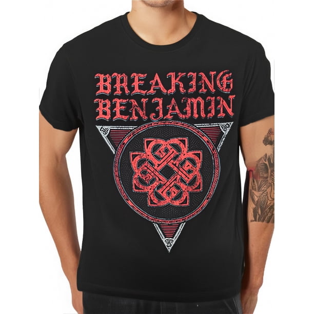 Camiseta de manga corta con el logo de Breaking Benjamin (modelo 340460), divertida, para hombre, color negro. Camiseta PR para adultos, hombres, mujeres, adolescentes, jóvenes.