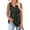 *Black, variant on Women's Plus Floral Button Front Henley Tank Top,Ladies Sleeveless Square Neck Pleated Blouse,Loose Fit Summer Tunic Top For Women,Green,XL-5XL