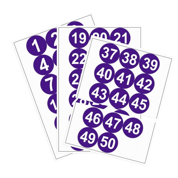 Number Stickers 1 10
