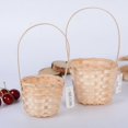 thumbnail image 2 of 2pcs Bamboo Weaving Picnic Basket Practical Flower Holder Home Storage Basket, 2 of 5