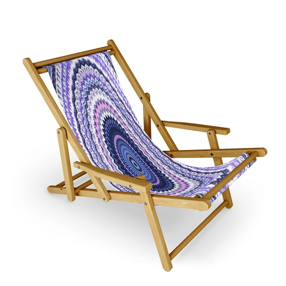 Society6 Pink Coral Stripes by Sheila Wenzel-Ganny Sling Chair
