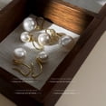 thumbnail image 2 of Faty-T 925 Sterling Silver Hoop Handpicked White Freshwater Cultured Pearl Dangle Drop Earrings Jewelry for Women, 2 of 8