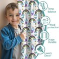 thumbnail image 3 of Blackout Kids Curtains,White Cartoon Unicorn Rainbow Star Pattern Childrens Insulated Curtains Set Of 2,Bedroom Essentials,Toddler Room Decor 42"x84", 3 of 5