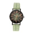 thumbnail image 2 of Reloj de pulsera analógico informal para mujer, elegante y sencillo con correa de piel sintética, a la moda Verde, 2 of 9
