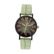 thumbnail image 2 of Reloj de pulsera para mujer, elegante, con correa de piel sintética, números arábigos sencillos, analógico, informal. Verde, 2 of 9