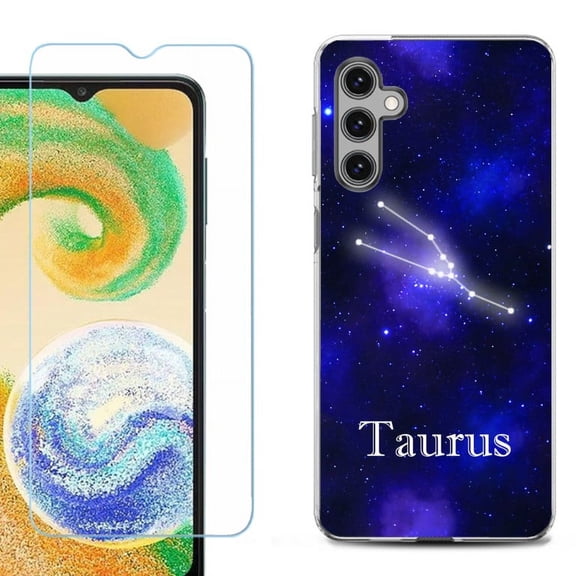 OneToughShield ® Compatible with Samsung Galaxy S24  S24 Plus, Shockproof Fashion Phone Case, with Tempered Glass Screen Protector - Taurus