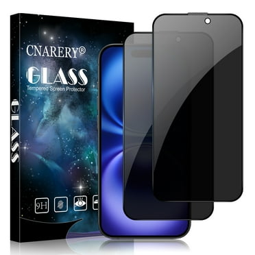 [2 Pack][Full Coverage] Cnarery Privacy Screen Protector for iPhone 16 6.1 inch, Anti Spy Tempered Glass with Installation Frame Anti-peeping Easy Installation