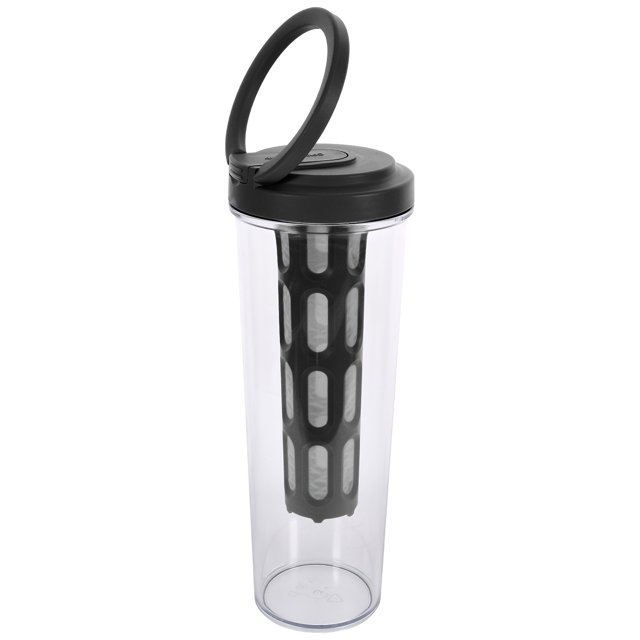 FESTFENDS Black Plastic Beverage Pitcher with Lid Cold Brew Bottle for Parties and Daily Use