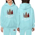 thumbnail image 2 of Bainana Christmas Outfit Set For Girls Long Sleeve Santa Tree Print Hoodie Pants 2 Pieces Matching Set Teen Kids Comfortable Outdoor Wear, 2 of 4