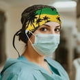thumbnail image 2 of COEQINE Jamaican Flag Nurse Button Headband Palm Leaves Knotted Headbands for Women Trendy Sport Headbands for Men Sports Headbands Bulk Nursing Headbands Fashion Sport Headband Sweat, 2 of 7