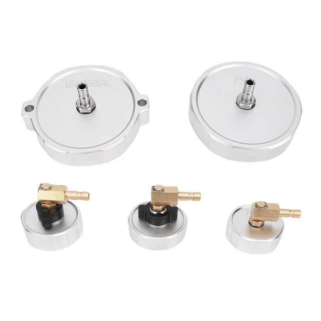 Brake 5pcs Master Cylinder Adapter Set Aluminum Brake Bleeder Adapter Set Universal for Most Pressure Brake Fluid Bleeder Kit