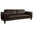 thumbnail image 2 of Wynne Living Room Set in Genuine Espresso Leather with Brown Wood Legs, 2 of 16