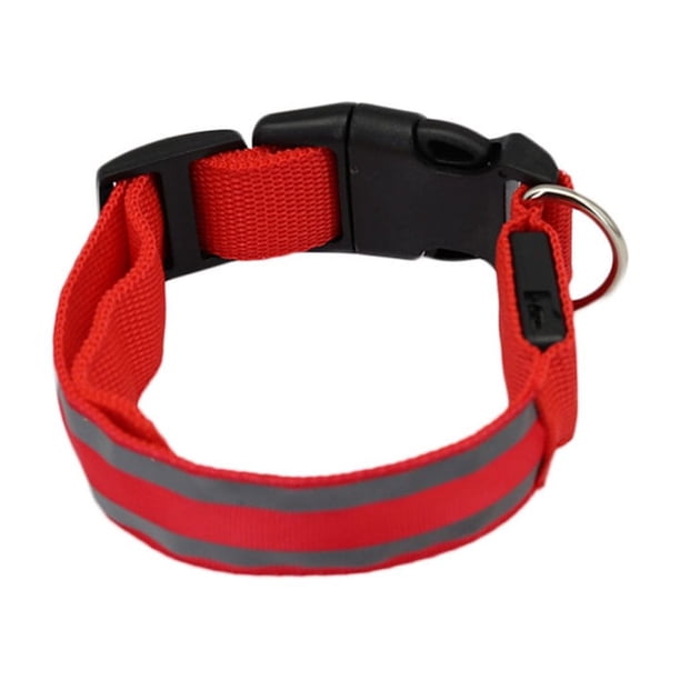 Greeniant Collar LED brillante para perro, recargable, luminoso, antipérdida, para perros, collar intermitente reflectante, arnés de cadena Suministros para perros Rojo