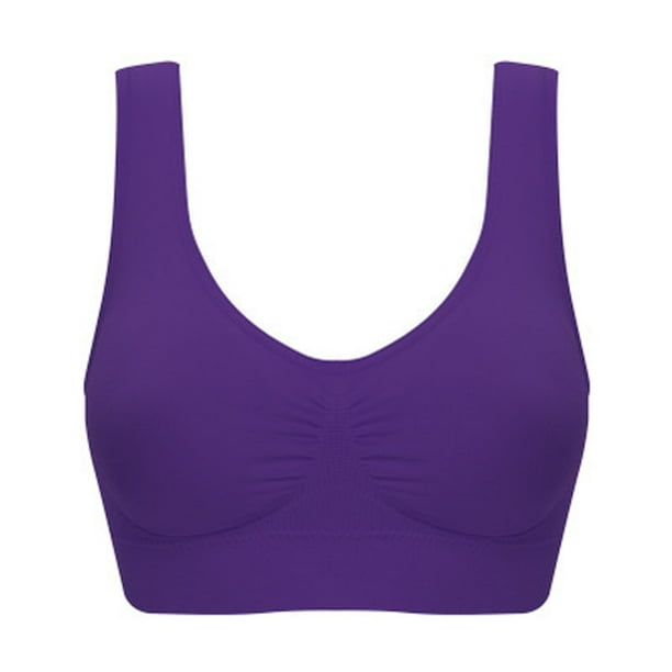 jovati Women Plus Size Bras Padded Seamless Sleepwear Yoga Bra Wireless  Underwear 