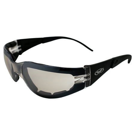 

Global Vision Eyewear Rider Plus Safety Glasses with EVA Foam Clear Mirror Lens