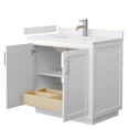 thumbnail image 3 of Wyndham Collection Miranda 36" Wood Single Bathroom Vanity in Brush Nickel/White, 3 of 6