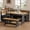 Black and Brown, variant on PAKASEPT Breakfast Nook Corner Dining Table Set with Cushion, L-Shape Kitchen Bench Chair Set with Hidden Storage, for 3-5 People