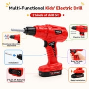 ALLJOY 55pcs Kids Tool Set,Pretend Play Construction Toys with Tool Box & Electronic Toy Drill Christmas Birthday Gift for Toddlers Boys Girls