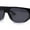 Black White - Black, variant on Retro Flat Top Shield Racer Plastic Subtle Cat Eye Sunglasses Black White - Black