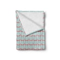 thumbnail image 2 of Blue and Coral Soft Flannel Fleece Blanket, Flamingo Birds Pattern Hawaiian Fauna Illustration in Pastel Shades, Cozy Plush for Indoor and Outdoor Use, 70" x 90", Pale Blue and Coral, by Ambesonne, 2 of 6