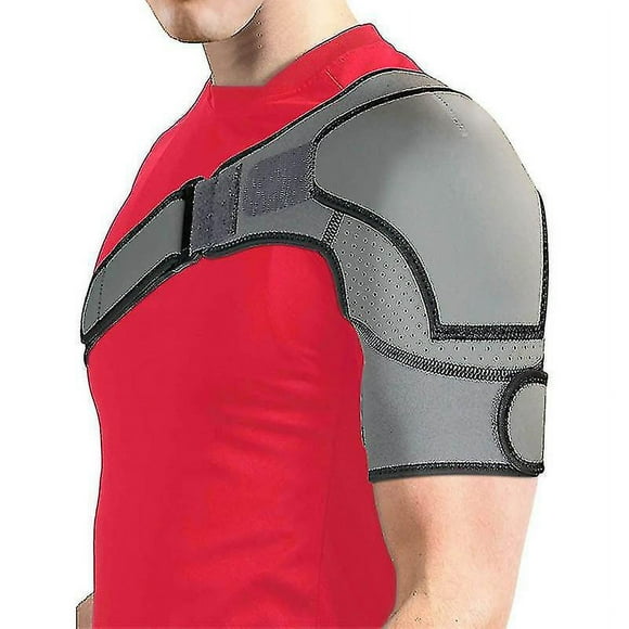Shoulder Brace - Support And Compression Sleeve For Torn Rotator Cuff, Ac Joint Pain Relief - Arm Immobilizer Wrap, Ice Pack Pocket, Stability Strap,