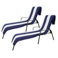 thumbnail image 2 of Superior Cabana Cotton Towel/ Chaise Lounge Chair Cover Set of 2, Blue, 2 of 11