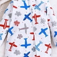 thumbnail image 4 of 0-3 Months Newborn Bodysuit Baby Romper For Falland Winter Long Sleev Belly Romper To Zipper Long Sleeve Sleeper Jumpsuit Blue Infant Gift, 4 of 4