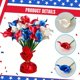 thumbnail image 4 of Independence Day Simulation Bouquet 9 Pieces Tabletop Staircase Decoration Wedding Arrangement Photography Props Faux Orchid Potted Plant Home Office Decor, 4 of 6