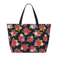 thumbnail image 2 of Fotbe Red Rose Flower Bolsa de Viaje para Playa - Resistente al Agua, Bolsa Tote de Gran Capacidad y Ligera con 7 Bolsillos para Mujeres y Hombres, 2 of 7
