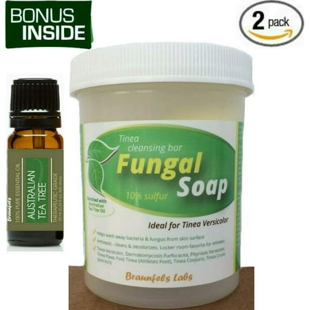 Bonus Inside! Fungal Soap + 10ml Bottle Aussie Tea Tree Oil - Special 2 (Best Tea Tree Soap)