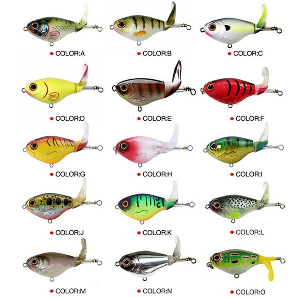 EDTara 75mm/17g Fishing Lures With Propeller Tail Top Water