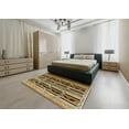 thumbnail image 4 of Ahgly Company Indoor Rectangle Mid-Century Modern Copper Green Oriental Area Rugs, 3' x 5', 4 of 6