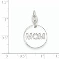 thumbnail image 3 of Sterling Silver Polished Circle Mom Charm Pendant, 3 of 4