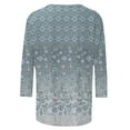 thumbnail image 5 of Pompotops Mode T-shirt Décontracté à Manches 3/4 Col Rond Confortable pour Femmes en Solde, 5 of 5