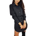 thumbnail image 4 of Women's Shirt Dress Long Sleeve Lapel Button Closure Dress Casual Blouse, 4 of 9