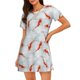 thumbnail image 1 of Disketp Koi Fish Corals,Spring Summer para Camisón Corto de Manga Corta para Mujeres, Camisón Cómodo con Escote Redondo, Bonito y Confortable, 1 of 6