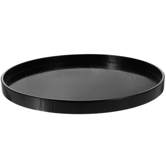STOBOK Decorative Black Wood Tray for Tea and Desserts Multi-Functional