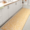 thumbnail image 3 of JONATHAN Y SANTA MONICA 2 x 10 Runner Rug, Charleston Vintage Filigree Textured Weave - Yellow/Cream, SMB106L-210, 3 of 8