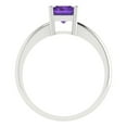 thumbnail image 4 of 1.75 ctw Solitaire Anniversary Ring for Women | Radiant Cut Natural Amethyst | Hyperallergenic Solid 18K White Gold, 4 of 5