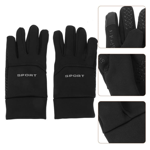 FELTECHELECTR Scooter Gloves Men Riding Glove Black 1 Pair 8.7X3.9X0.2in Polyester