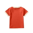 thumbnail image 3 of HomeGardon Cotton Shirts Toddler Kids Boys Girls Fashion Comfortable Solid Color Round Neck Short Sleeve Top,Orange, 3 of 3