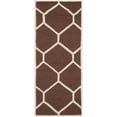 thumbnail image 2 of SAFAVIEH Cambridge Juan Geometric Wool Runner Rug, Dark Brown/Ivory, 2'6" x 6', 2 of 7