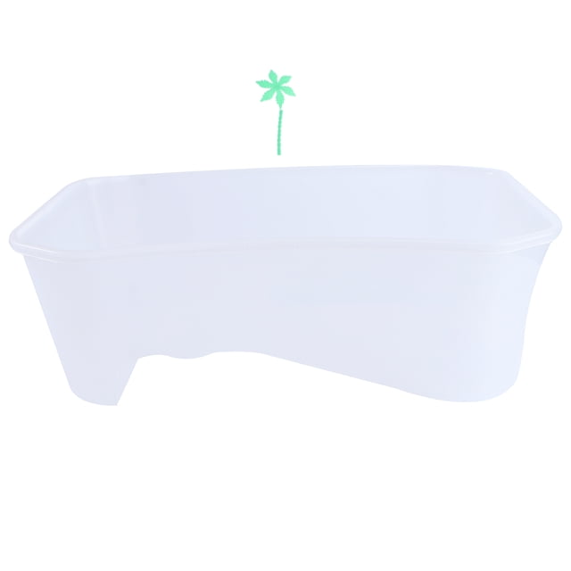 RENACLIPY Plastic Turtles Tank Reptile Container Semi-transparent White for Aquatic Environment 1Pack