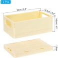 thumbnail image 2 of PATIKIL Collapsible Basket, 2 Pcs 9.8 x 6.5 x 3.7 Inch Stackable Storage Crates Foldable Plastic Baskets Desk Organizing Container for Home Kitchen Office, Light Yellow, 2 of 5