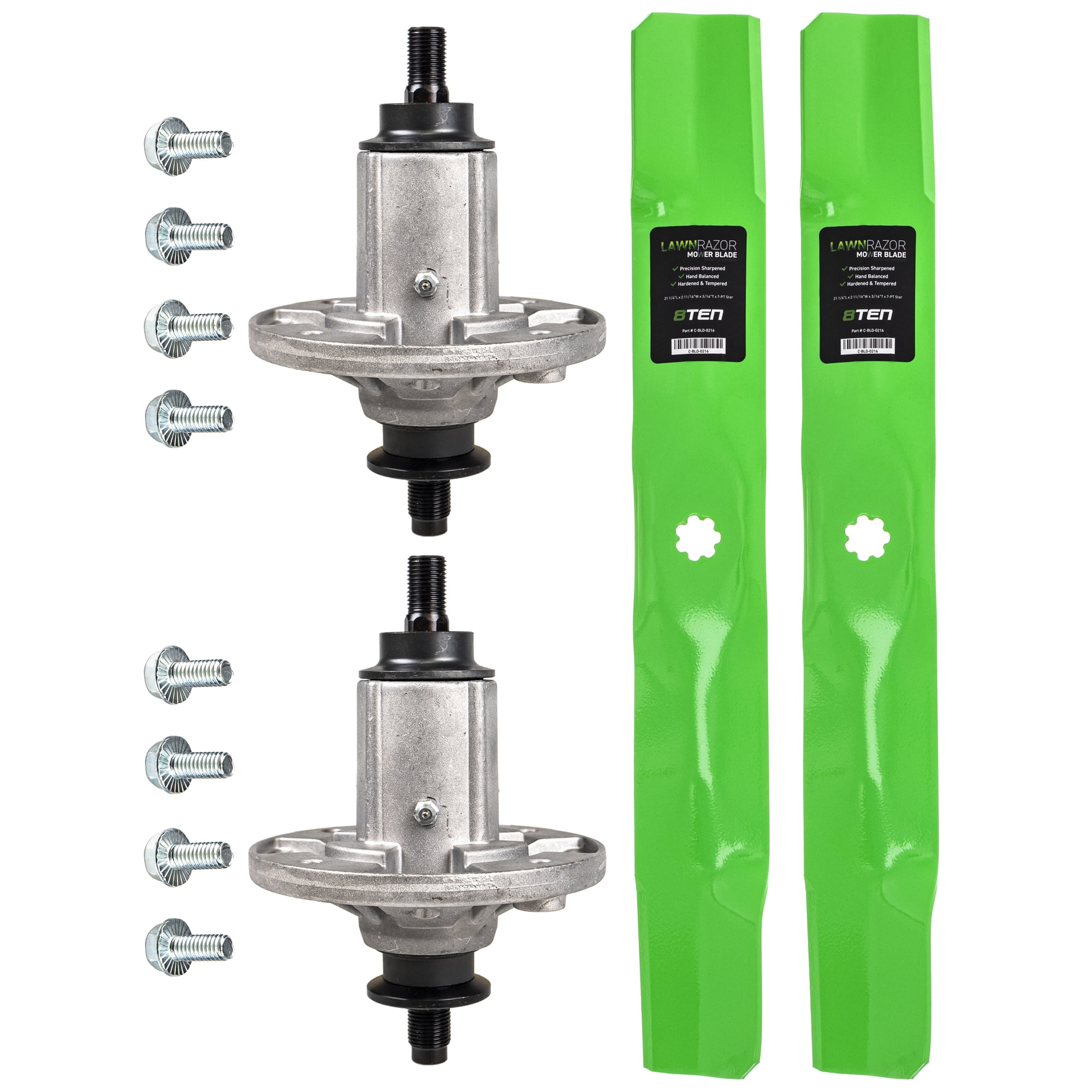 8TEN Spindle Bagging Blade Kit for John Deere 42 inch LA105 LA100