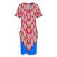 thumbnail image 3 of Vestido de bolsillo grande para mujeres avergonzadas, elegantes vestidos morados inspirados en el pavo real real, azul carmesí y azul celeste., 3 of 6