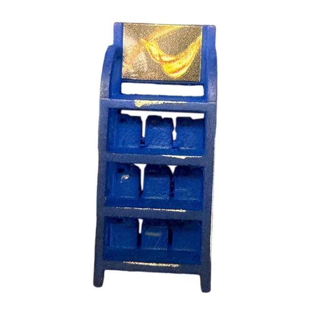 FashionCha Miniature Oil Rack 1/64 Scale Car Oil Display Rack Ornament Resin Auto Shelf Model Realistic Workshop Accessory Suitable for Collectors Repair Shop Display blue