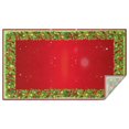 thumbnail image 1 of Meery Christmas Rectangle Tablecloth Xmas Trees Green & Red Tableclothes 60x102inch Polyester Happy Holiday Washable Foldable and Durable Table Covers for Dining Table Buffet Parties and Camping, 1 of 5